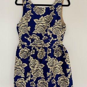 Ark & Co size M blue and gold jacquard dress (perfect condition)